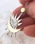 Boho Egyptian silver earrings