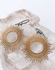 Boho Solar silver earrings