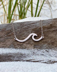 Silver Sea Wave Necklace