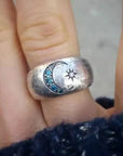 Star Moon Ring