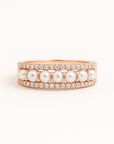 Pearl Zirconia Rose Ring