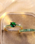 Serena Emerald Duo Ring Set | Gold