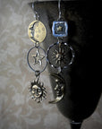 Sun-Moon Pendant Earrings