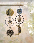 Sun-Moon Pendant Earrings