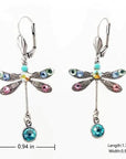 Elegant Carved Dragonfly Earrings