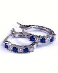 Sapphire Stream Hoop Earrings