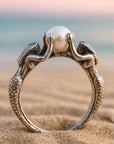 Mermaid Pearl Silvered Ring