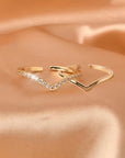 Minimalist Chevron V Ring