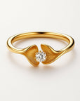 Bloom Cast Crystal Gold Ring