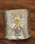 Blooming Daisy Wide Band Ring