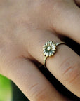 Gold Sunflower Ring