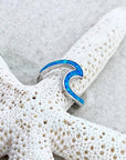 Sea Wave Ring in Opal and Silver