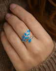 Fern Opal Adjustable Ring