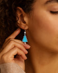 Evergreen Blue Opal Earrings