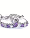 Sapphire Stream Hoop Earrings