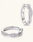 Twisted Sparkle Hoops Earrings