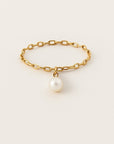 Pearl Chain Gold Ring