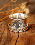 Tree of Life Spinner Meditation Ring