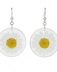 Sunflower Crystal Rounded Earrings