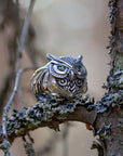 Owl Emerald Ring