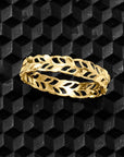 Golden Laurel Leaf Ring