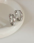 Vintage Irregular Gold and Silver Earrings