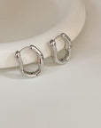 Vintage Irregular Gold and Silver Earrings
