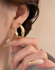 Vintage Irregular Gold and Silver Earrings