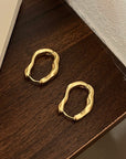 Vintage Irregular Gold and Silver Earrings