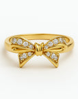 Golden Bright Bow Ring