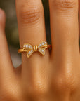 Golden Bright Bow Ring