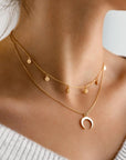 Moon Necklace in Gold