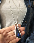 Crystal Stone Pendant in Silver