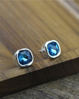 Small Crystal Earrings in Silver