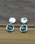 Cubic Crystal Silver Earrings