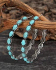 Vintage Turquoise Hoop Earrings