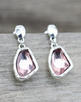 Crystal Stones Earrings in Silver