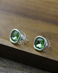 Small Crystal Earrings in Silver