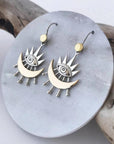 Boho Egyptian silver earrings