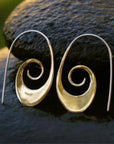 Gold Spiral Boho Earrings