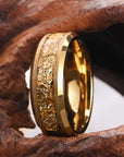 Golden Tungsten Ring