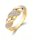 Crystalline Braided Gold Ring