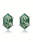 Moss Agate Stud Earrings