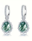 Moss Agate Bright Drop Earrings