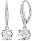 Crystal Rounded Dangle Gold Earrings