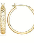 Golden Wave Hoop Earrings