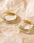 Golden Wave Hoop Earrings
