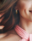 Golden Wave Hoop Earrings