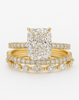 Jaily 3PC Wedding Ring Set | Gold