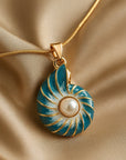 Pearl Blue Shell Necklace